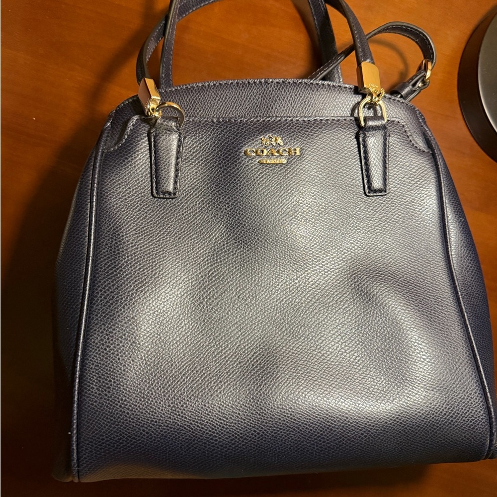 Coach Midnight Blue Leather Shoulder Bag